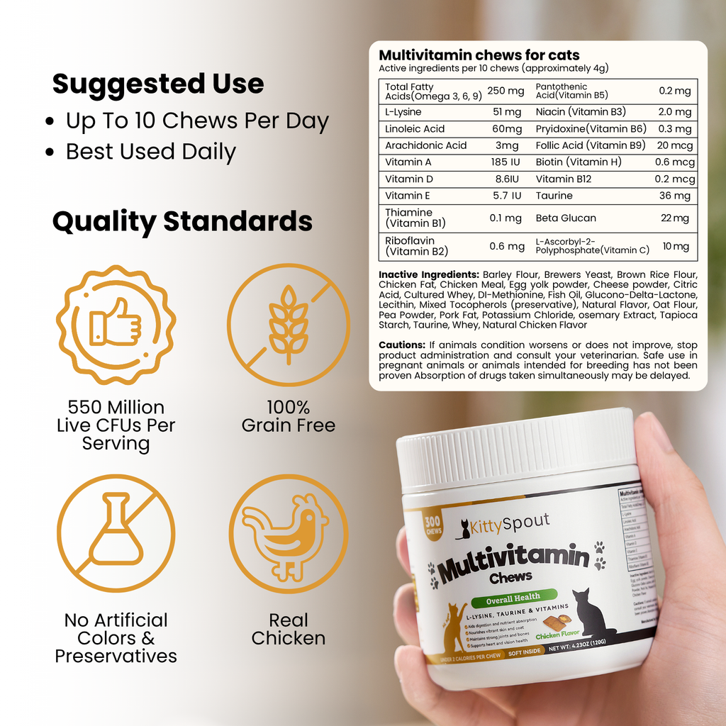 KittySpout Multivitamin Chews - 90 Day Supply